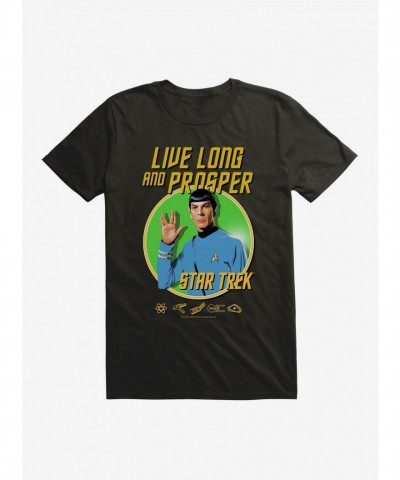 Star Trek Live Long T-Shirt for Men - Lightweight Cotton