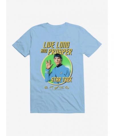 Star Trek Live Long T-Shirt for Men - Lightweight Cotton