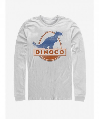 Disney Pixar Cars Classic Dinoco Long Sleeve Shirt - Men's White