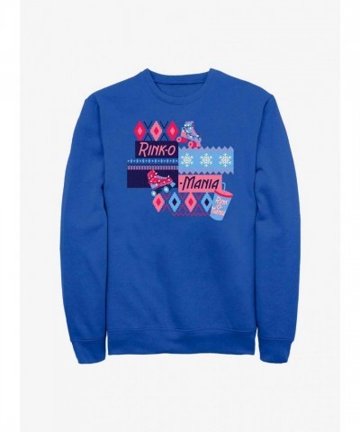 Stranger Things Logo Sweatshirt in Blue - Cozy Unisex Rink-O-Mania Design