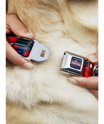 Marvel's Ultimate Spider-Man Swinging City High-Density Seatbelt Dog Collar