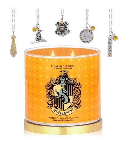 Charmed Aroma Sterling Silver Hufflepuff Necklace Candle