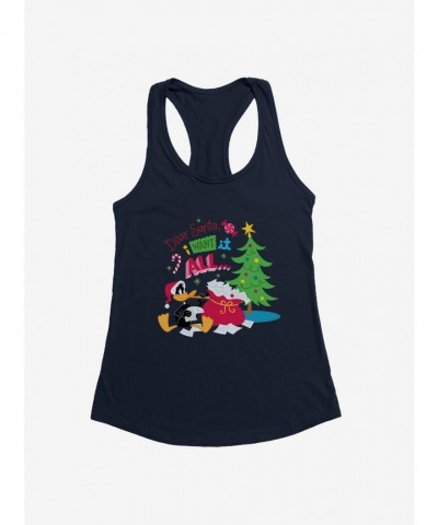 Looney Tunes Daffy Duck All I Want for Christmas Girls Tank Top