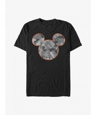 Disney Mickey Mouse Camo Ears Soft T-Shirt - Men's Black