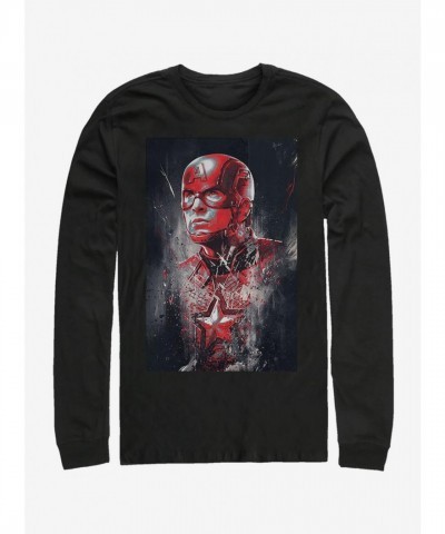 Marvel's Avengers: Endgame Steve Rogers Captain America Art T-Shirt - Men's Black