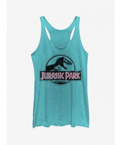 Vintage Blue T-Rex Logo Tank for Girls
