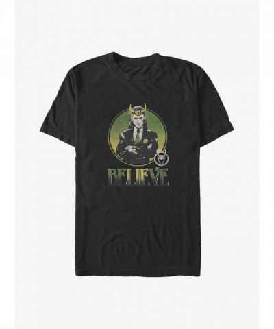 Marvel Loki Faith Badge Big & Tall T-Shirt - Black Men's