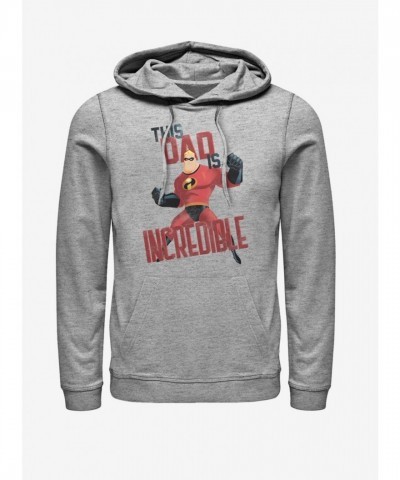 Disney Pixar Incredibles Dad-Inspired Grey Hoodie for Men