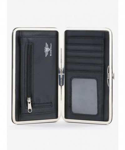 Friends Hinge Wallet in Gray - Stylish Vegan Leather