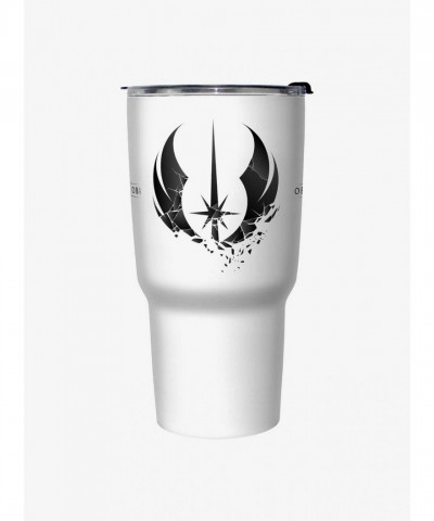 Star Wars Shattered Jedi Emblem Travel Tumbler - White