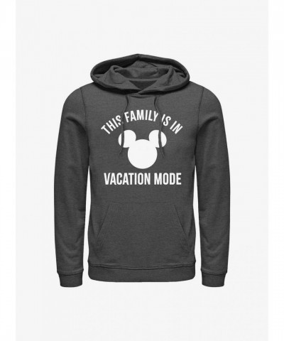 Disney Men's Grey Mickey Mouse Hoodie - Vacation Inspired