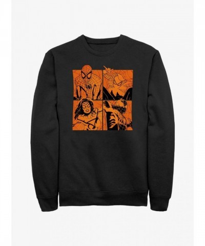 Marvel Multiverse Spiders Men's Black Sweatshirt