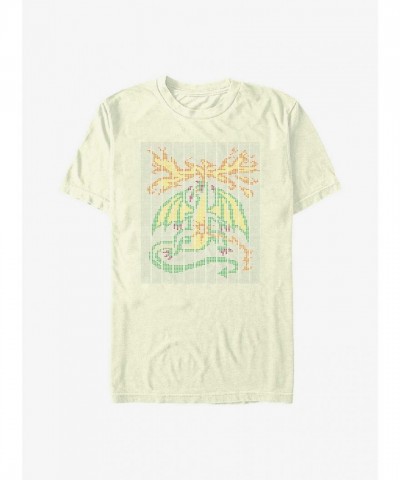 Stranger Things Scantron Dragon T-Shirt - Lightweight Men's Beige