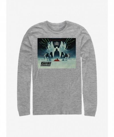 Star Wars Empire Strikes Back 40th Anniversary Grey Long Sleeve Tee