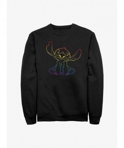 Disney Lilo & Stitch Pride Edition Unisex Sweatshirt - Black