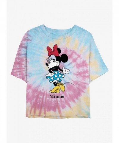 Disney Minnie Mouse Tie Dye Crop Skirt T-Shirt for Girls - Multi Colors