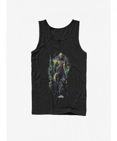Marvel Captain Marvel Talos Green Tank Top - Men's Black