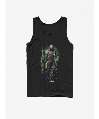 Marvel Captain Marvel Talos Green Tank Top - Men's Black