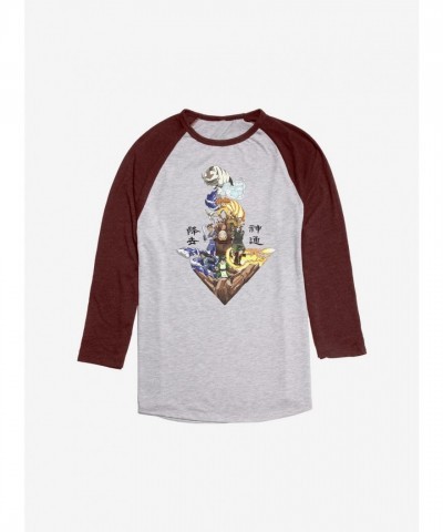 Avatar Last Airbender Grey Raglan T-Shirt - Men's Size