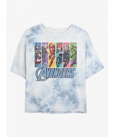 Marvel Avengers Tie-Dye Crop T-Shirt for Girls - Multi Colors