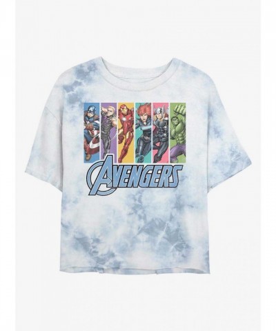 Marvel Avengers Tie-Dye Crop T-Shirt for Girls - Multi Colors