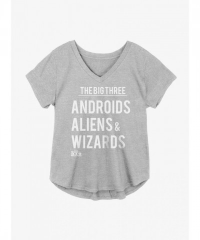 Marvel The Falcon And The Winter Soldier V-Neck Big Girls T-Shirt - Grey