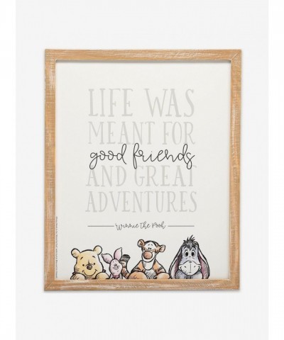 Winnie the Pooh Good Friends & Great Adventures MDF Wood Framed Wall Art by Disney