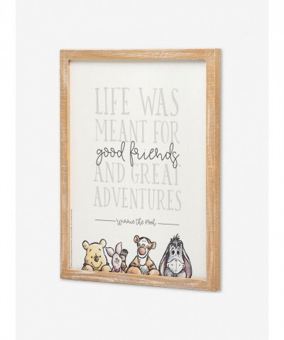Winnie the Pooh Good Friends & Great Adventures MDF Wood Framed Wall Art by Disney