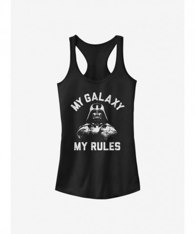 Star Wars Darth Vader Galaxy Rules Tank Top for Girls - Black