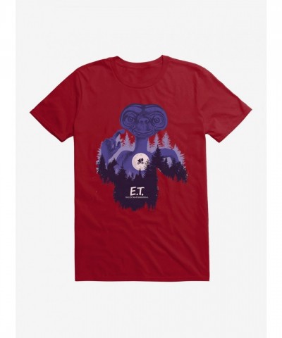 E.T. 40th Anniversary Graphic Flying Bicycle T-Shirt for Men
