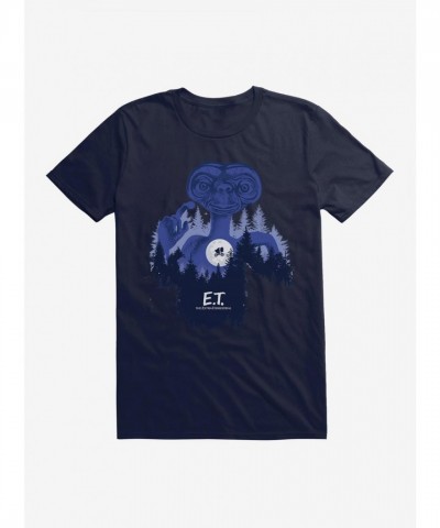 E.T. 40th Anniversary Graphic Flying Bicycle T-Shirt for Men