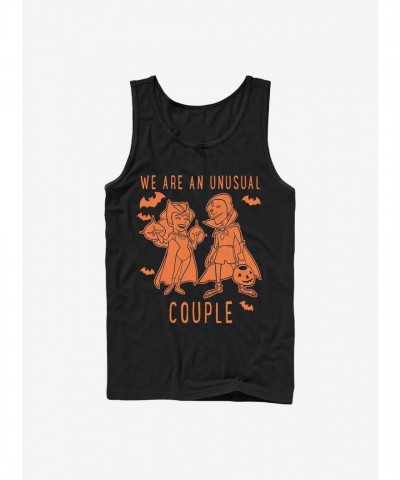 Marvel Unusual Couple WandaVision Cotton Tank Top - Black for Men