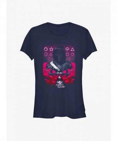 Squid Game Faceless Fiends Junior Girls T-Shirt - Comfortable Blue