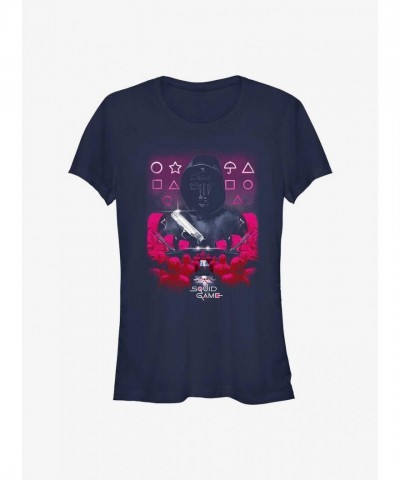 Squid Game Faceless Fiends Junior Girls T-Shirt - Comfortable Blue