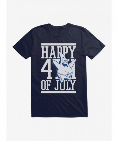 SpongeBob SquarePants Patrick Fourth of July Lightweight Cotton T-Shirt for Men