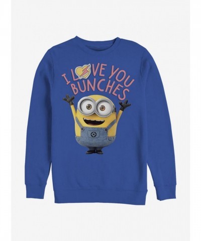 Minions Banana Love Soft Crew Sweatshirt - Men's Blue
