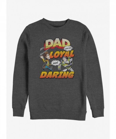 Disney Pixar Toy Story Grey Loyal and Daring Crew Sweatshirt for Men
