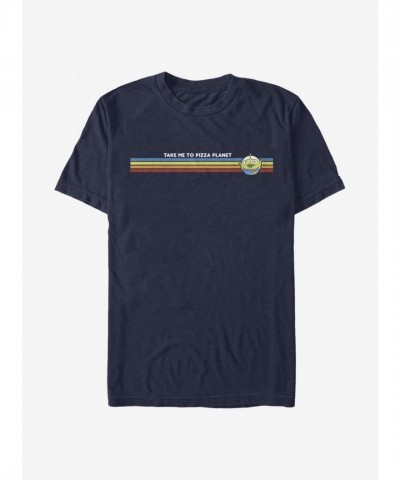 Disney Pixar Toy Story Alien Pizza Planet Men's T-Shirt - Blue