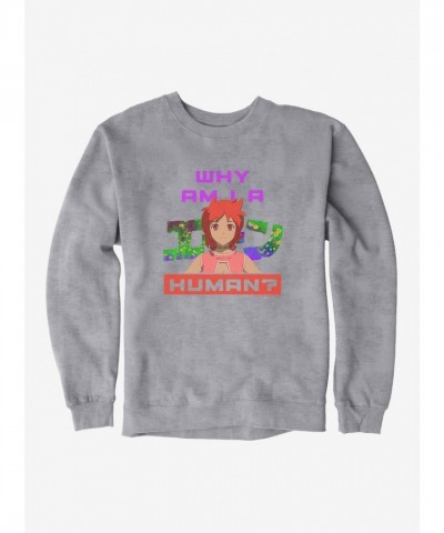 Eden Why Am I A Human Logo Men's Cotton Blend Sweatshirt