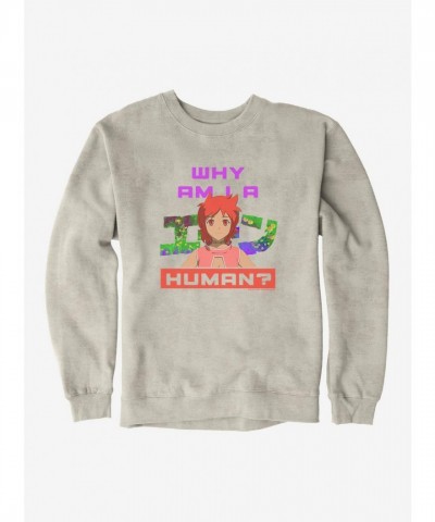 Eden Why Am I A Human Logo Men's Cotton Blend Sweatshirt