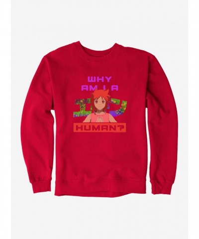 Eden Why Am I A Human Logo Men's Cotton Blend Sweatshirt