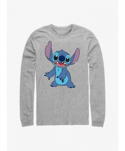 Disney Lilo & Stitch Grey Long Sleeve T-Shirt for Men