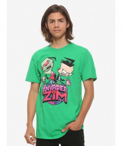 Invader Zim World Battle Green T-Shirt for Men