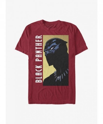 Marvel T-Shirt with Black Panther Poster - Red Men's