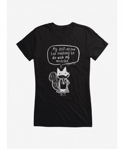 CupOfTherapy Self-Esteem & Muscles Girls Light Cotton Tee