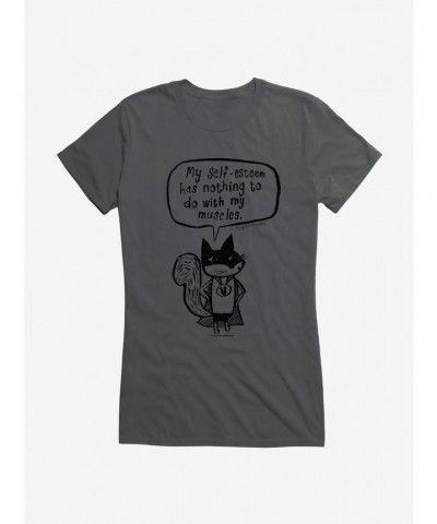 CupOfTherapy Self-Esteem & Muscles Girls Light Cotton Tee