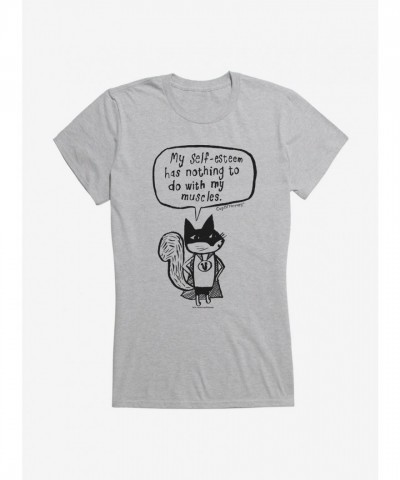 CupOfTherapy Self-Esteem & Muscles Girls Light Cotton Tee