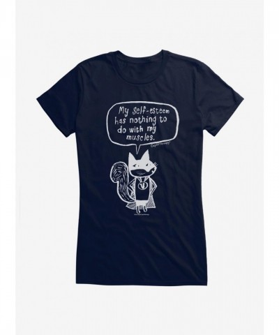 CupOfTherapy Self-Esteem & Muscles Girls Light Cotton Tee
