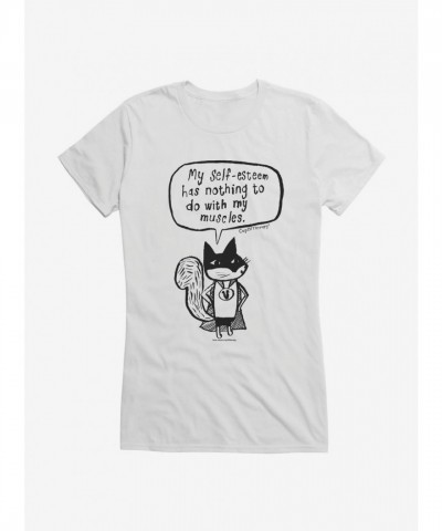 CupOfTherapy Self-Esteem & Muscles Girls Light Cotton Tee