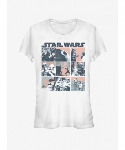 Star Wars Retro Wars Girls T-Shirt - Soft White Cotton